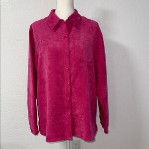 STUDIO WORKS Fuchsia Button-Down Shirt